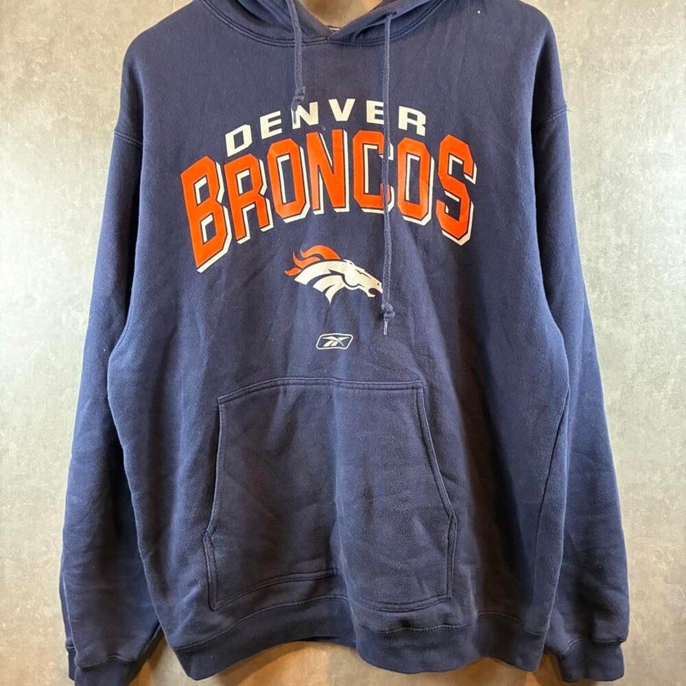 Reebok Men's Navy and Blue Hoodie